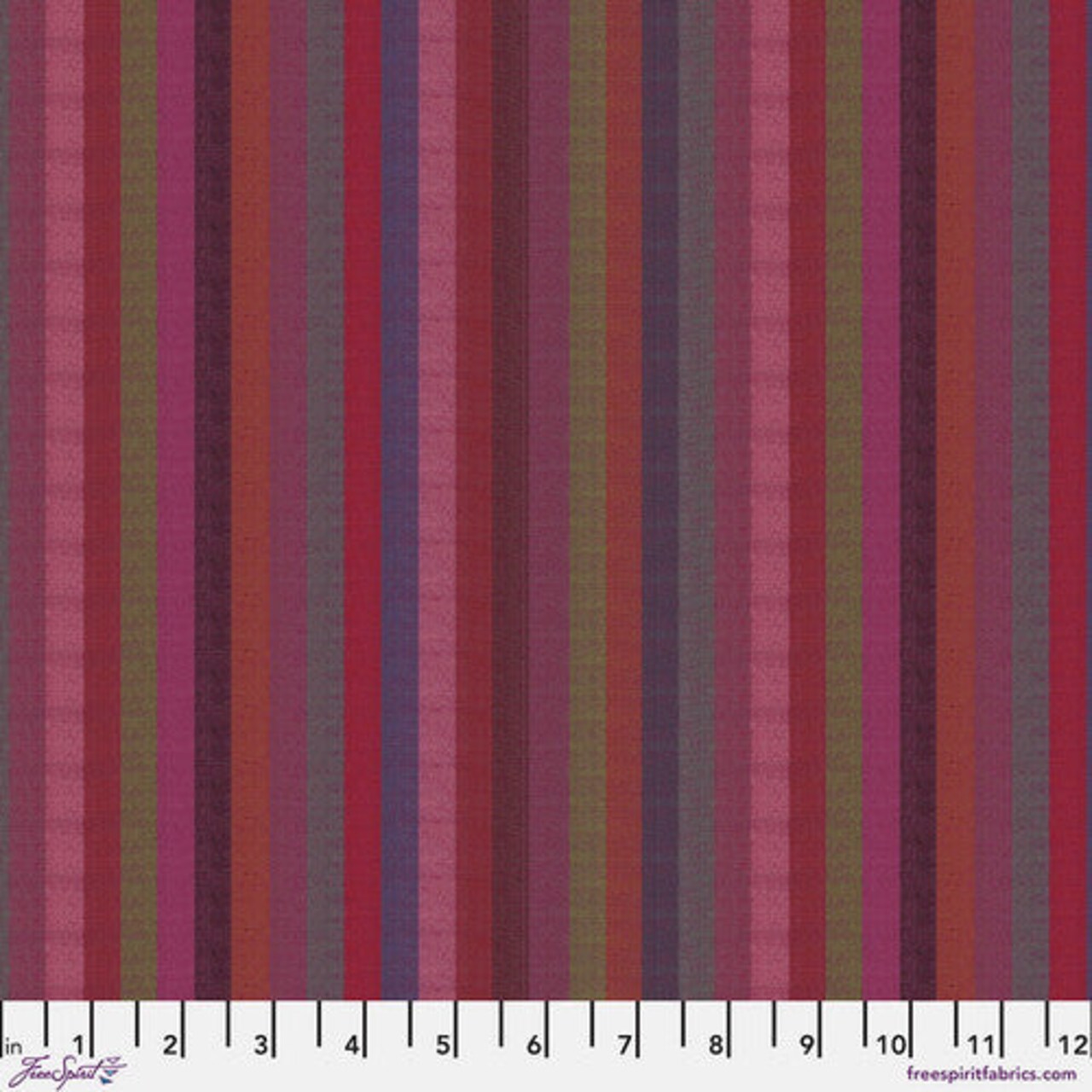 Fabric FreeSpirit Kaffe Fassett Wine Narrow Stripe by the Quarter Yard WSGP002.WINE